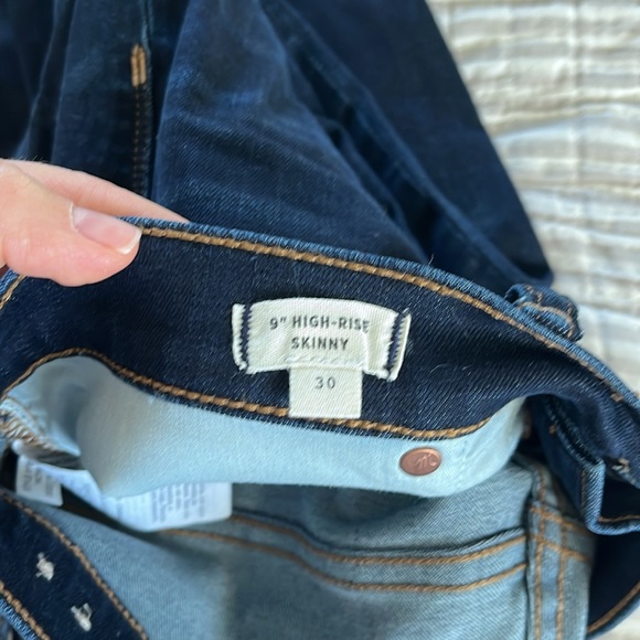 Madewell 9” high rise skinny, size 30 - Picture 2 of 3